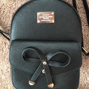 Cute Black Mini Bow Backpack